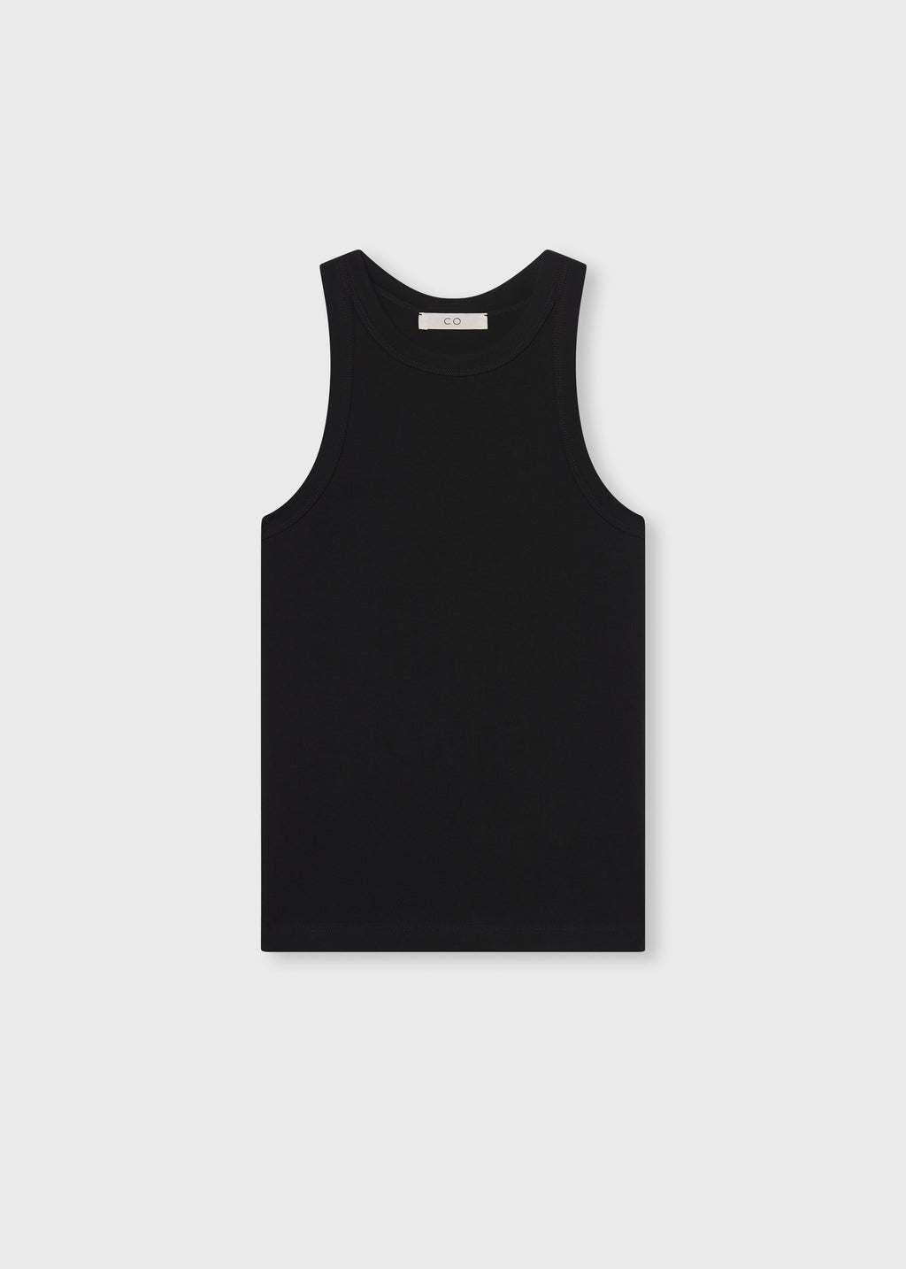 Fitted Tank in Cotton Jersey - Black - CO