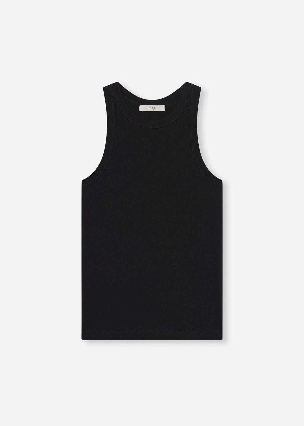 Fitted Tank in Cotton Jersey - Black - CO