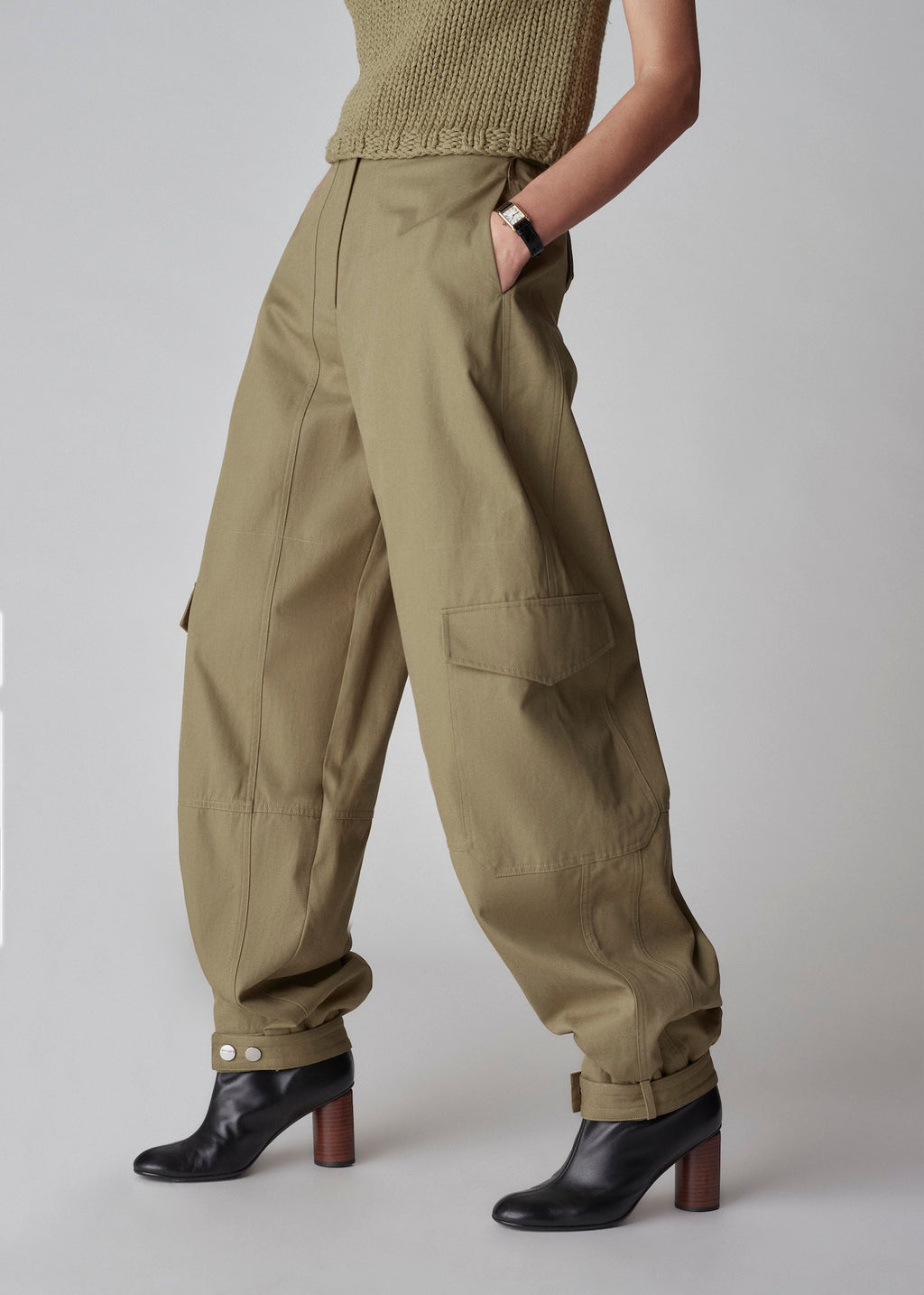 Cargo Pant in Cotton Canvas - Sage - CO