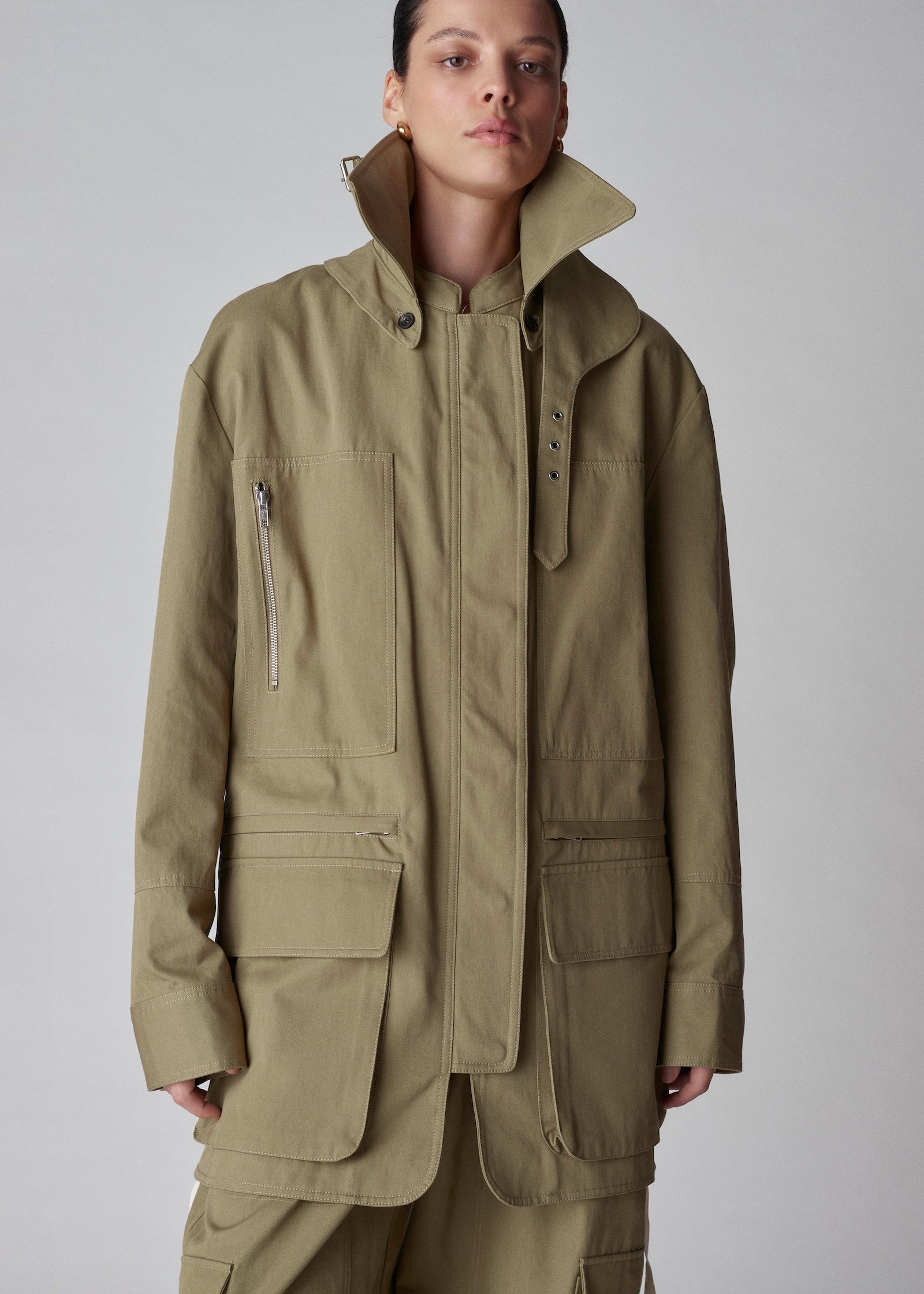 CO Women s Oversized Field Jacket with Drawcord Waist