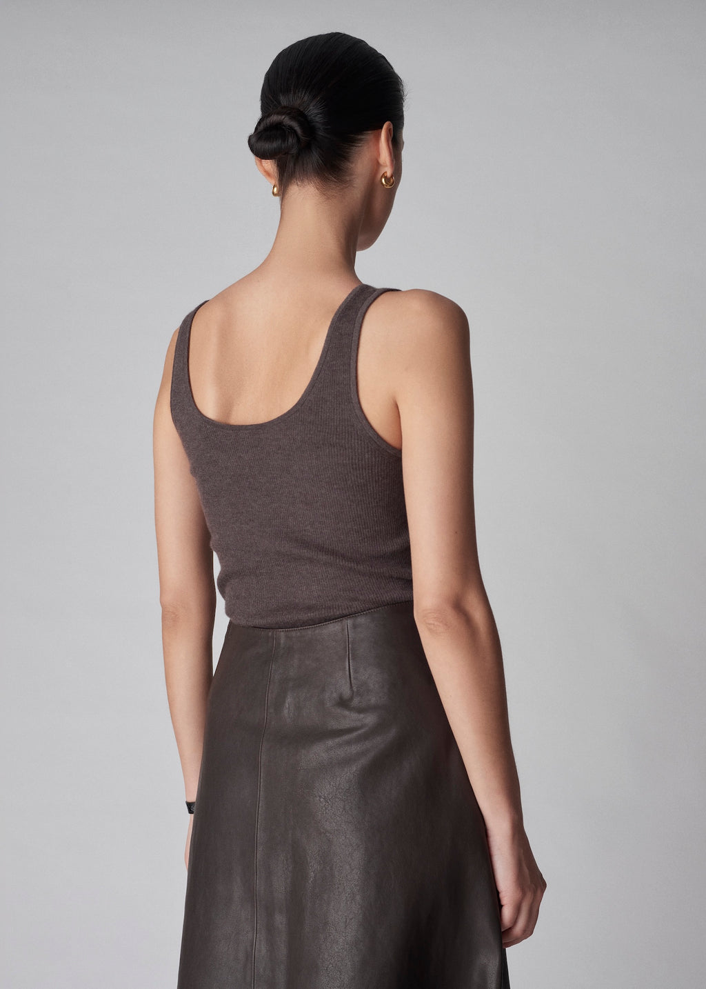 Sweater Tank in Fine Cashmere - Brown - CO