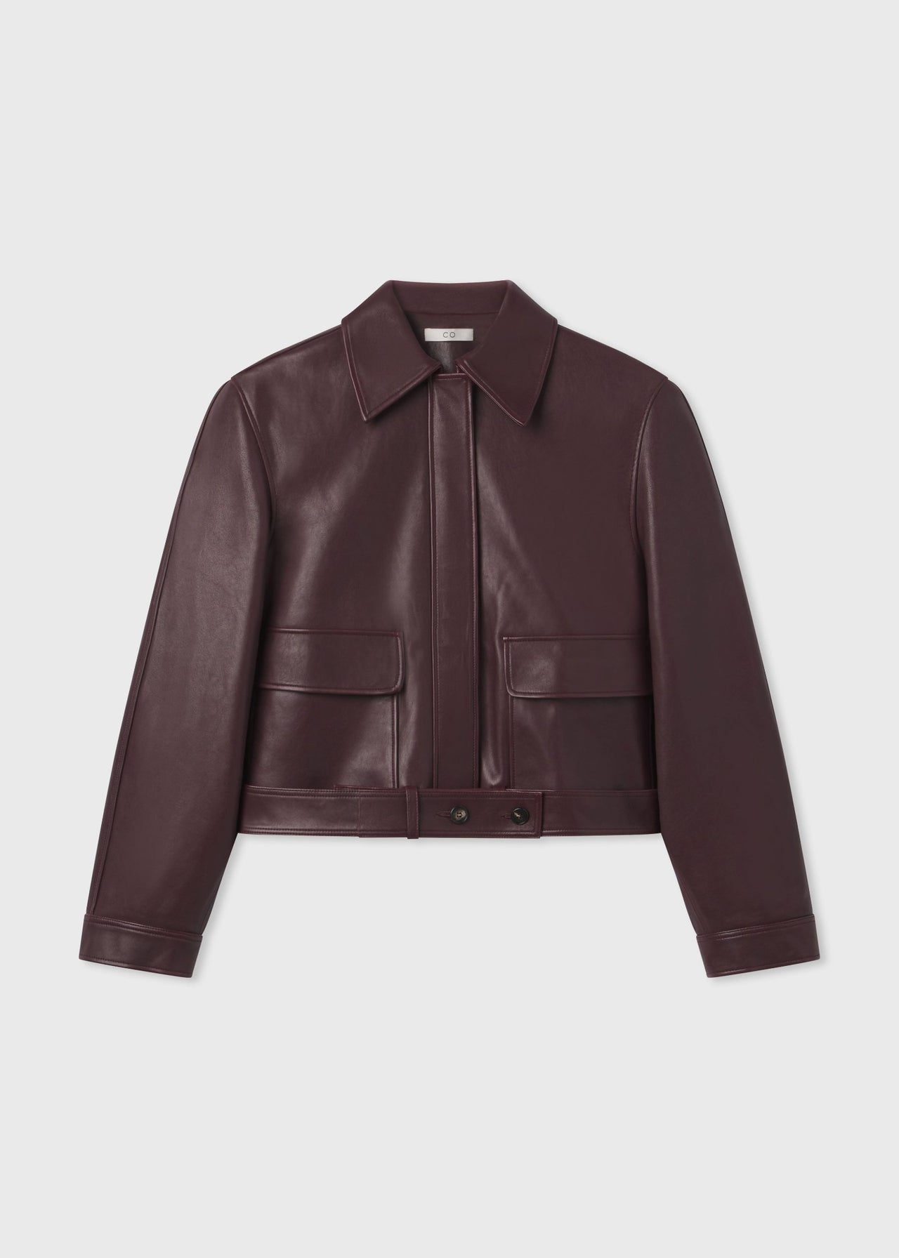 Bomber Jacket in Lambskin - Bordeaux