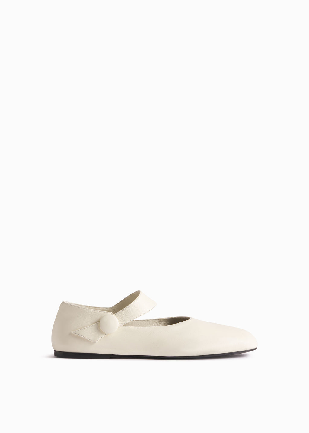 Mary Jane Ballerina Flat in Ivory - CO