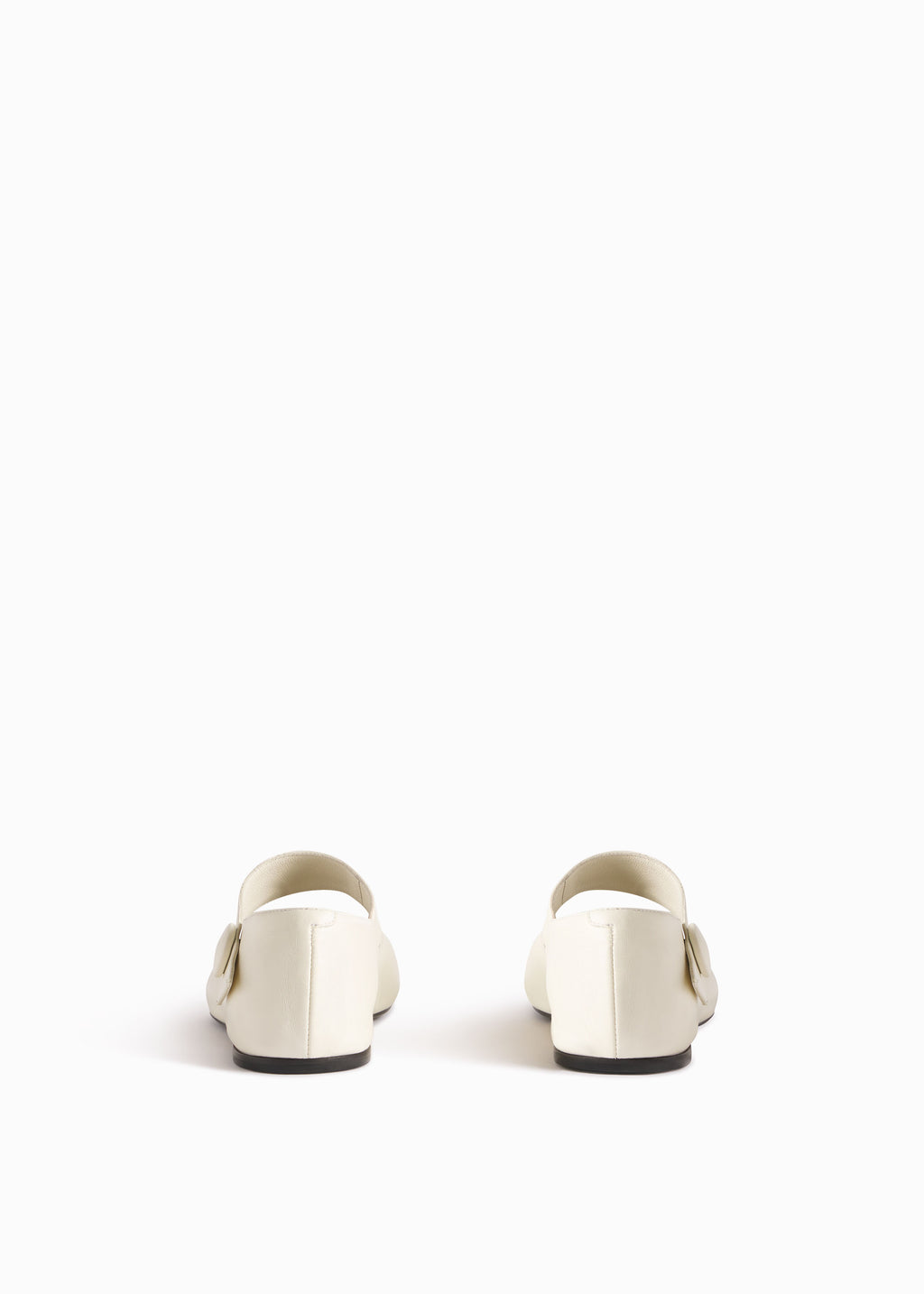 Mary Jane Ballerina Flat in Ivory - CO