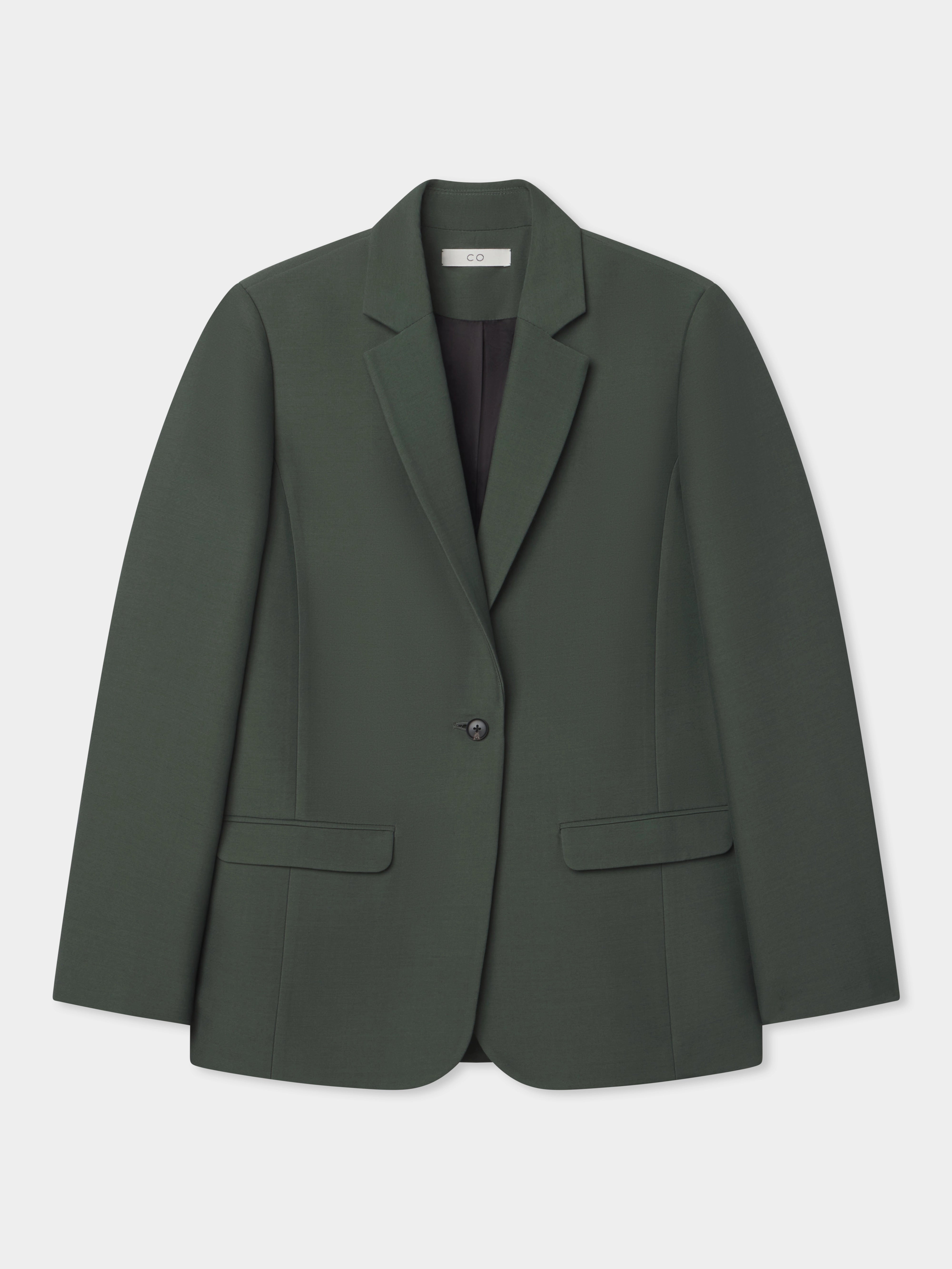 Boxy Blazer in Faille - Pistachio