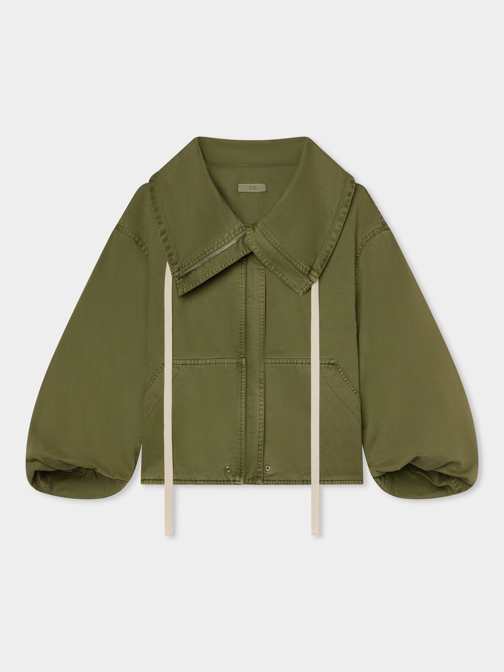 Rolled Collar Jacket - Army Green - CO