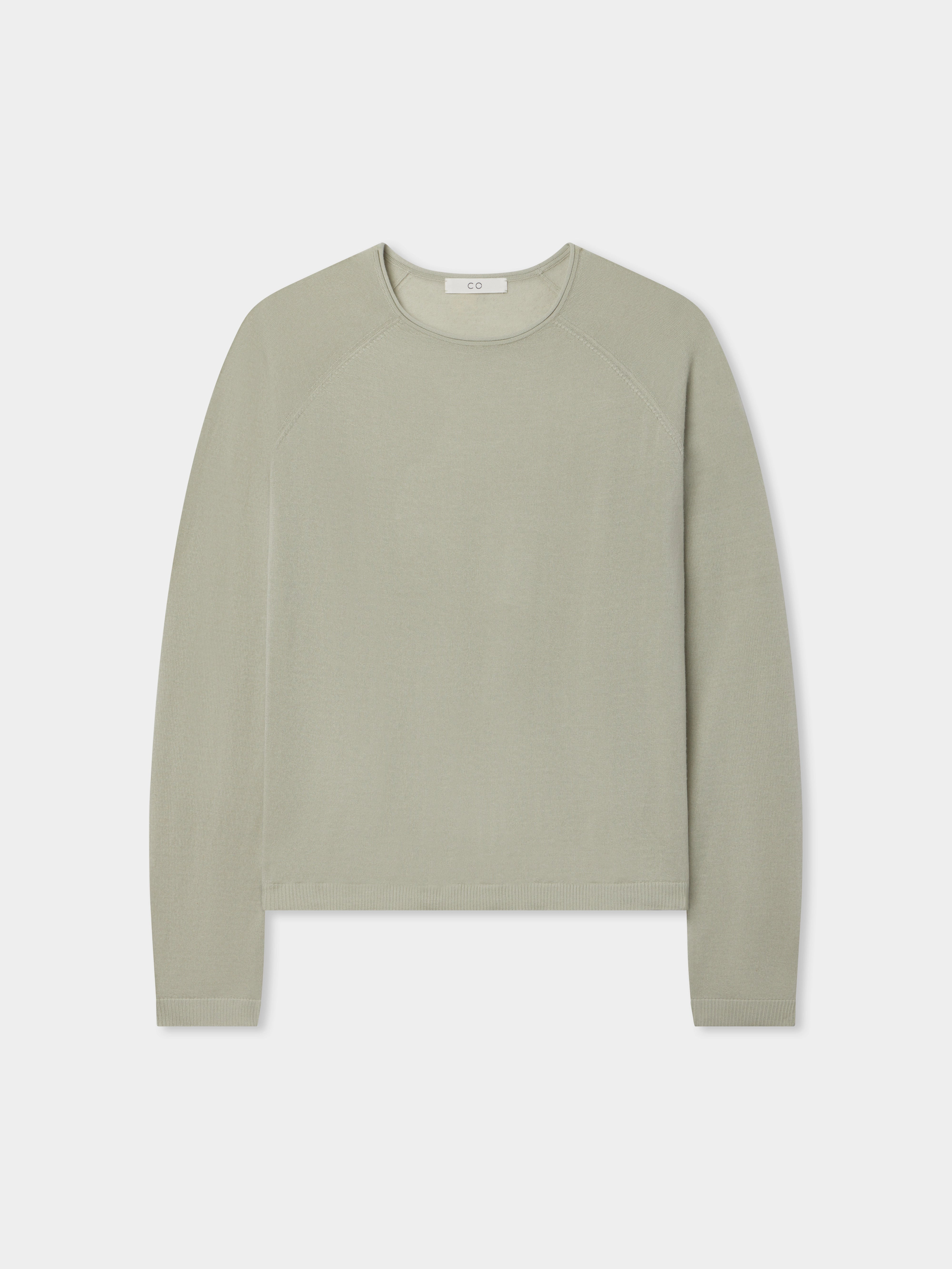 Raglan Sweater in Fine Cashmere - Alfalfa