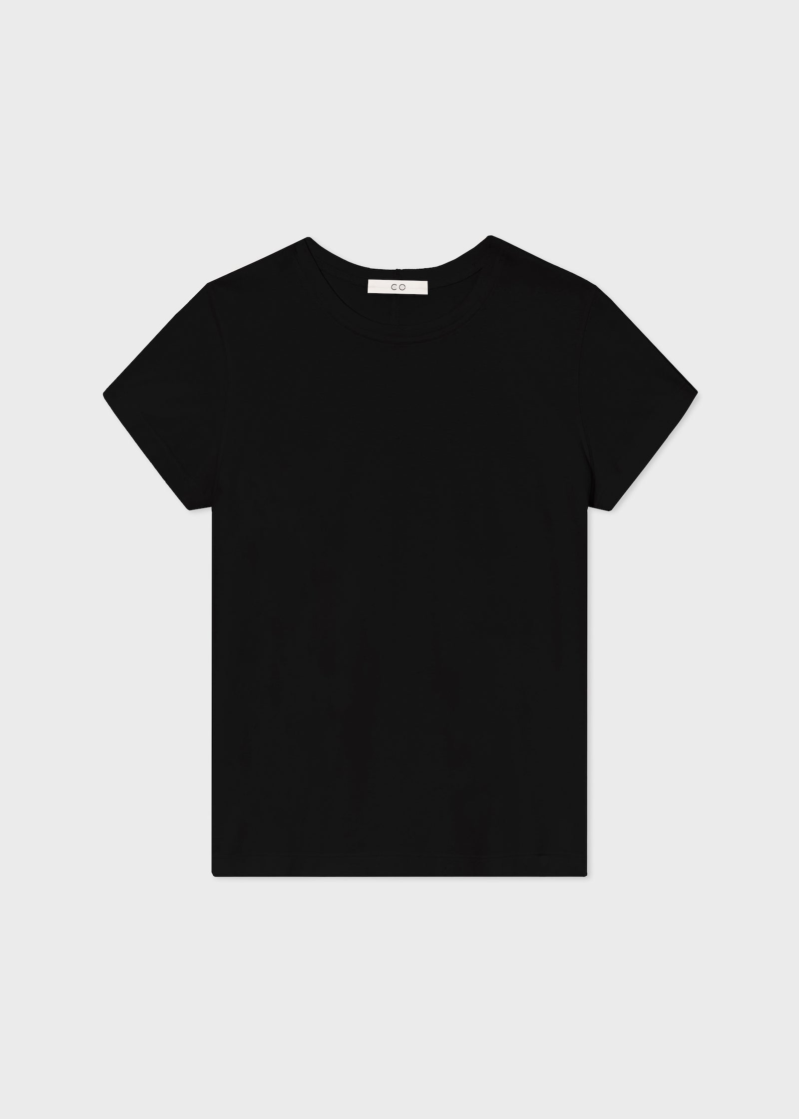 Fitted Tee in Cotton Jersey - Black - CO Collections
