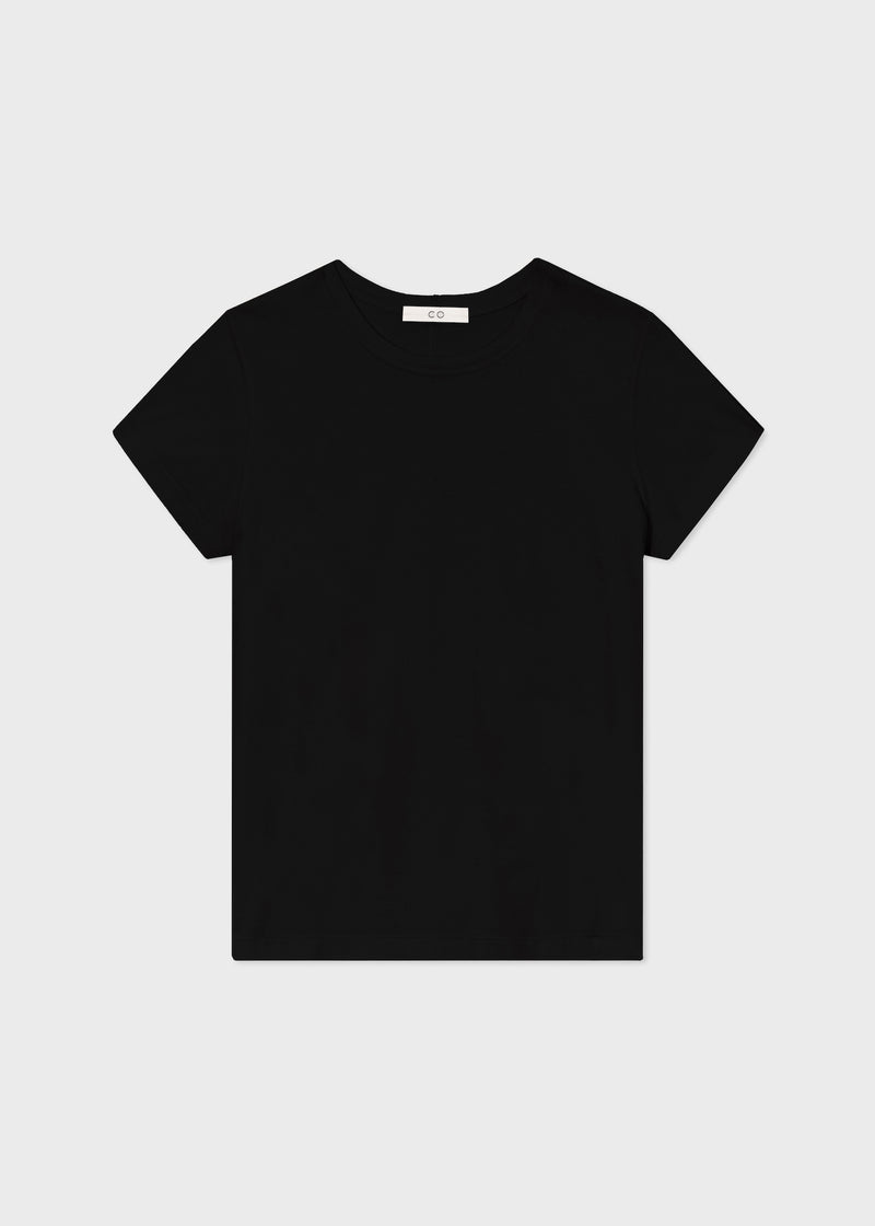 Fitted Tee in Cotton Jersey - Black - CO