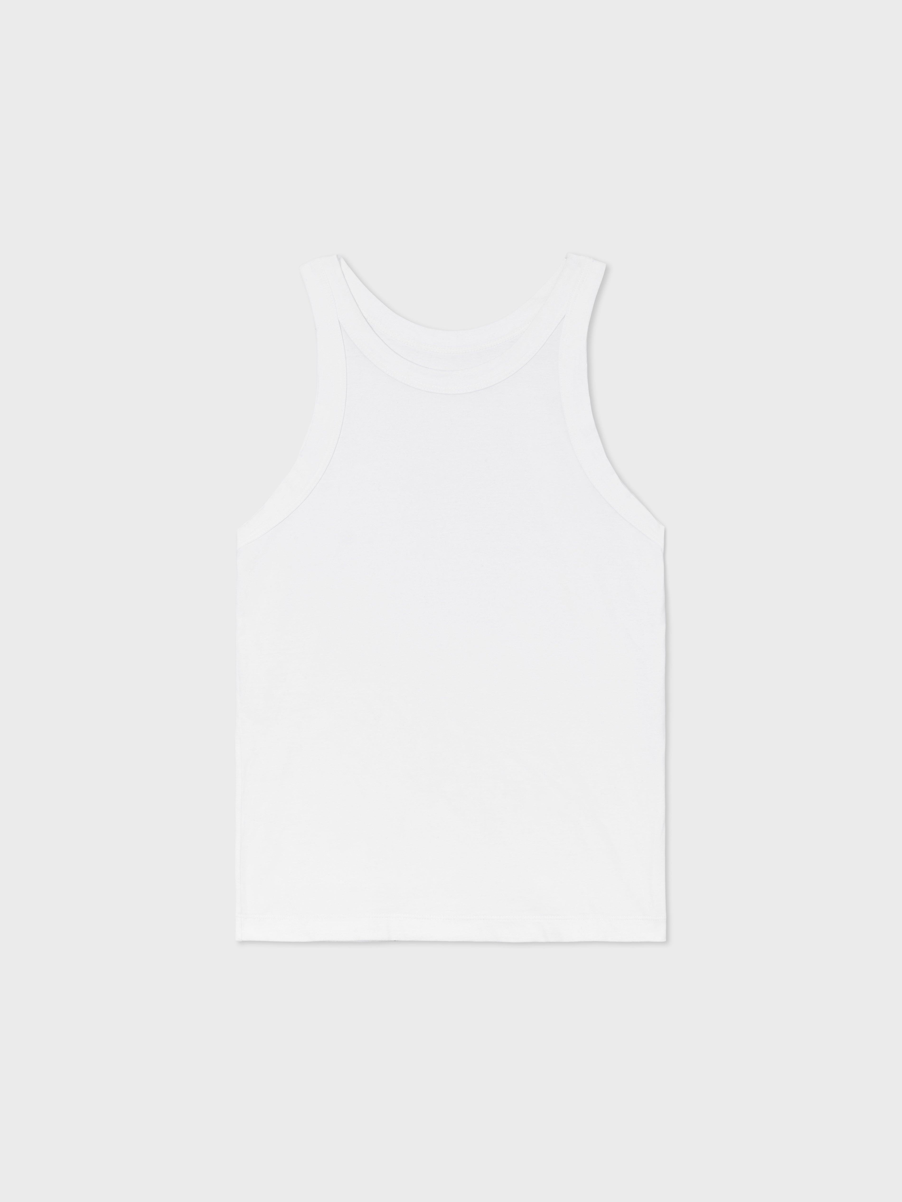 Tank Top in Smooth Cotton Jersey - White - CO Collections