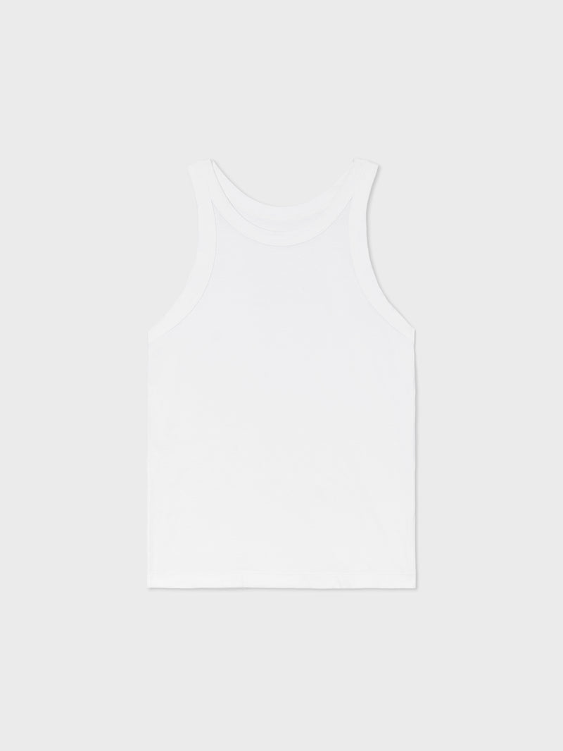 Tank Top in Smooth Cotton Jersey - White - CO