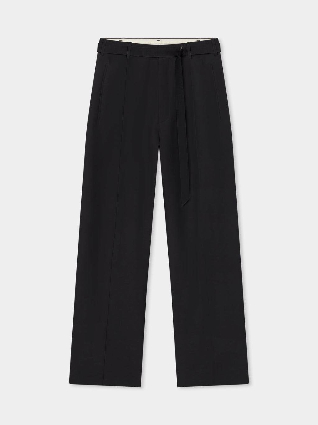 Drop Waist Trouser in Faille - Black - CO