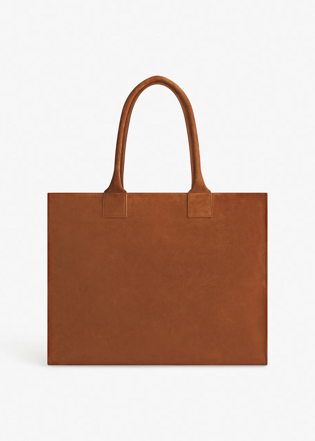 Large Tote Bag in Suede - Cognac - CO
