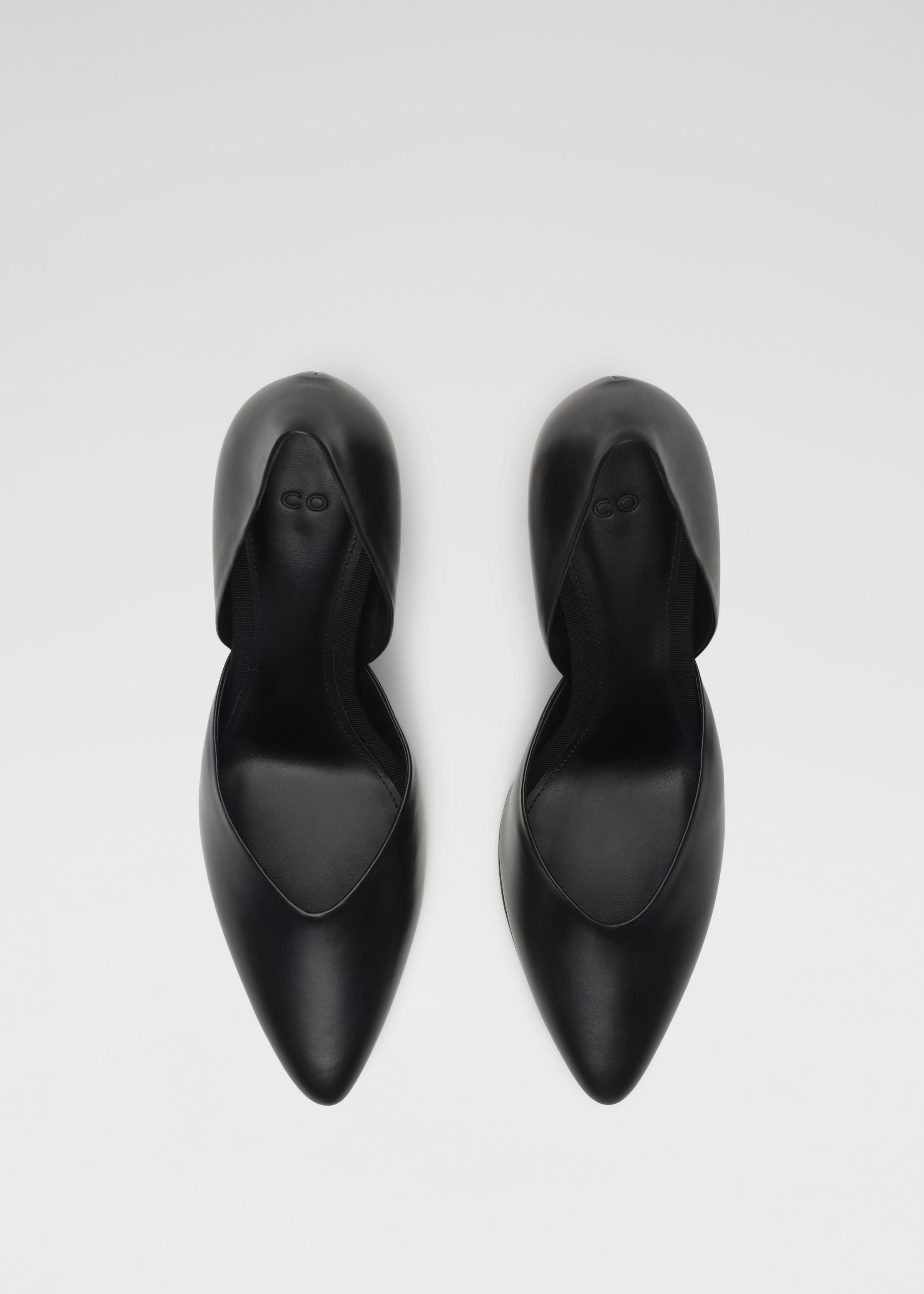 D'Orsay Stiletto Heel in Leather - Black - CO Collections