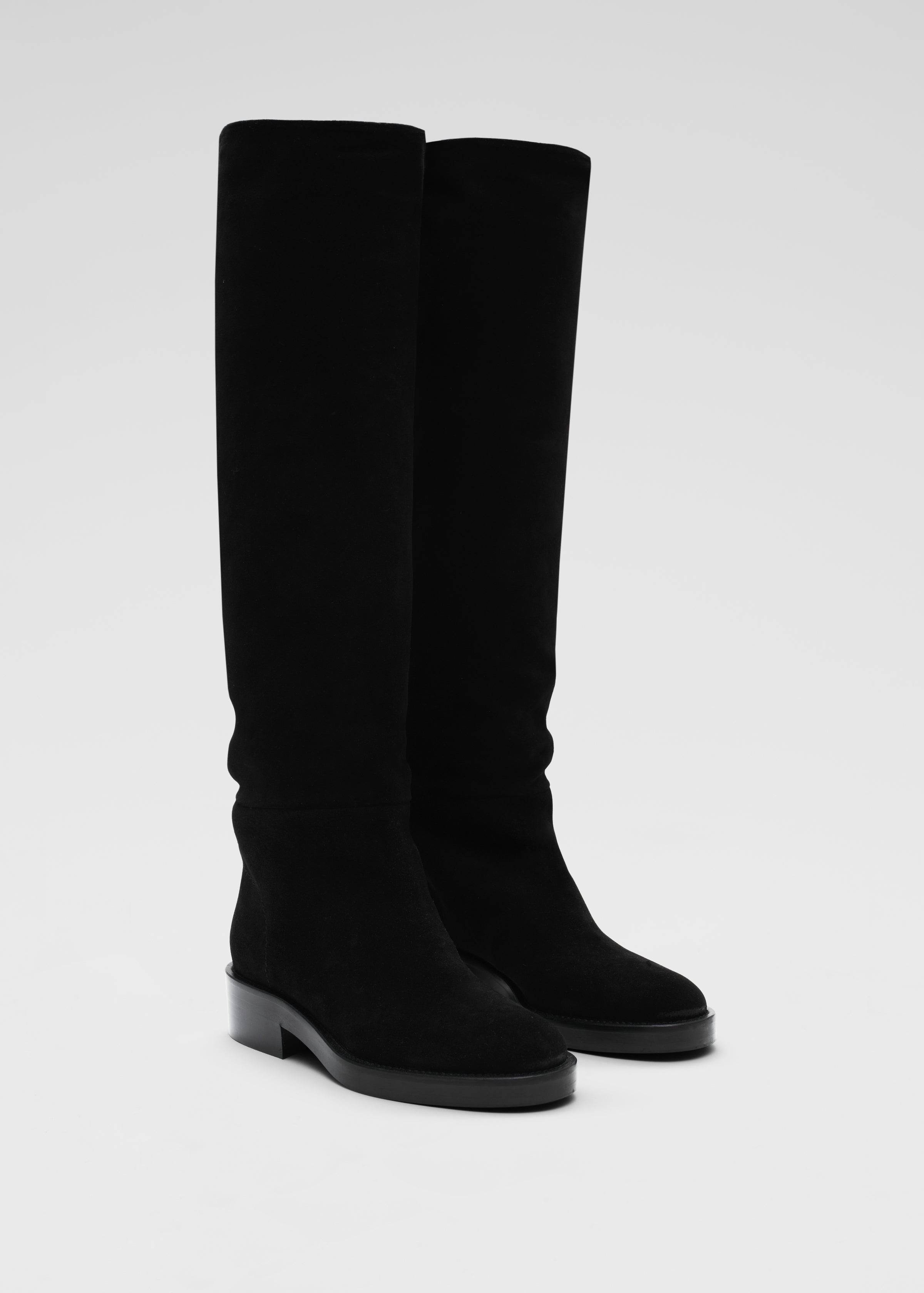 Slouch Boot in Suede - Black - CO Collections