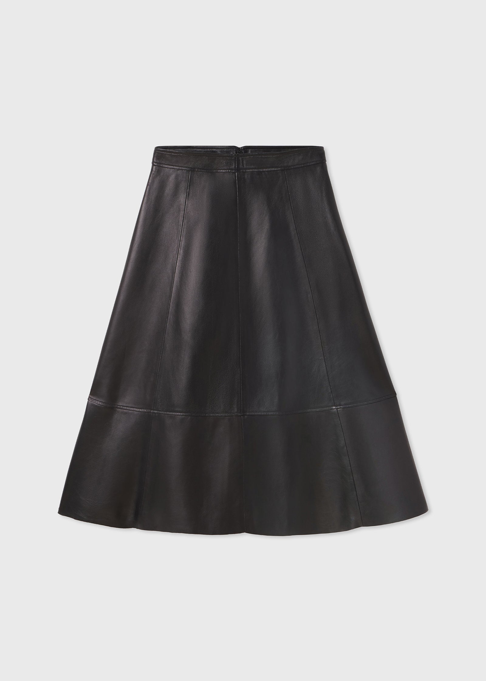 Full Skirt in Leather - Black - CO Collections