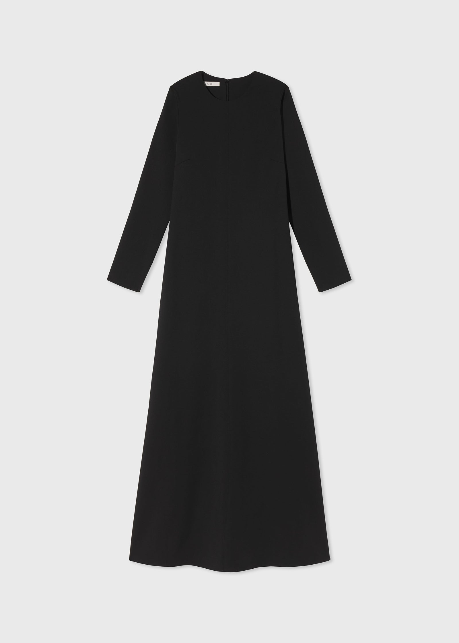 Long Sleeve Column Dress in Virgin Wool - CO Collections