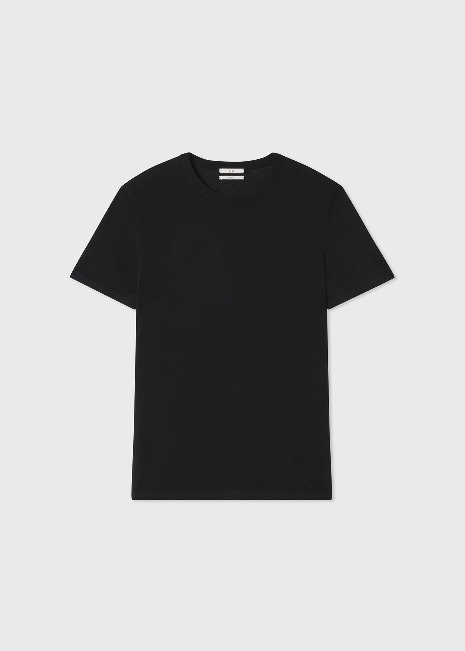T-Shirt in Silk Knit - Black - CO Collections