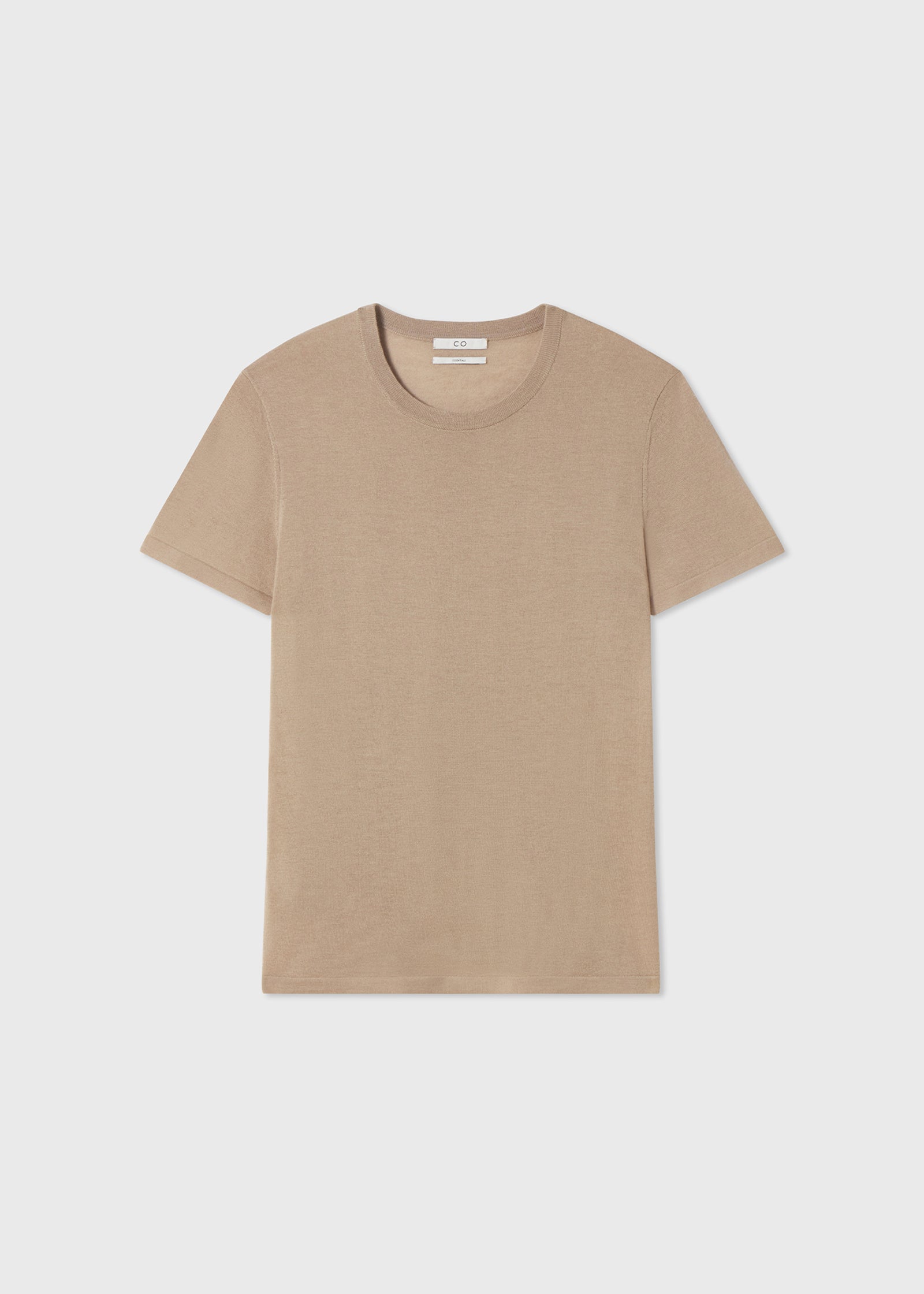 T-Shirt in Fine Cashmere - Taupe - CO Collections