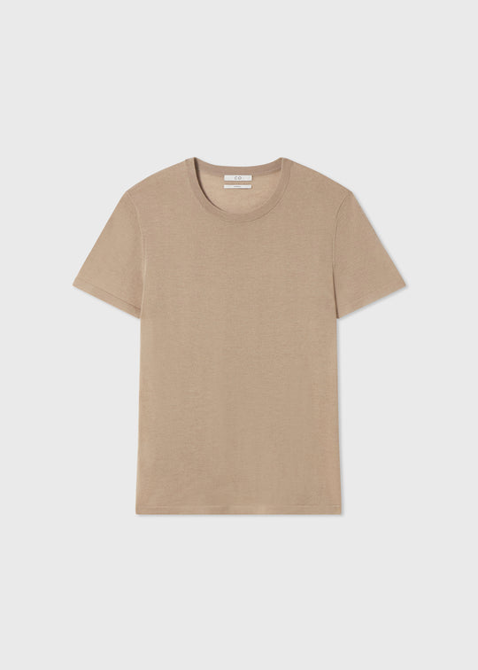 T-Shirt in Fine Cashmere - Taupe | CO