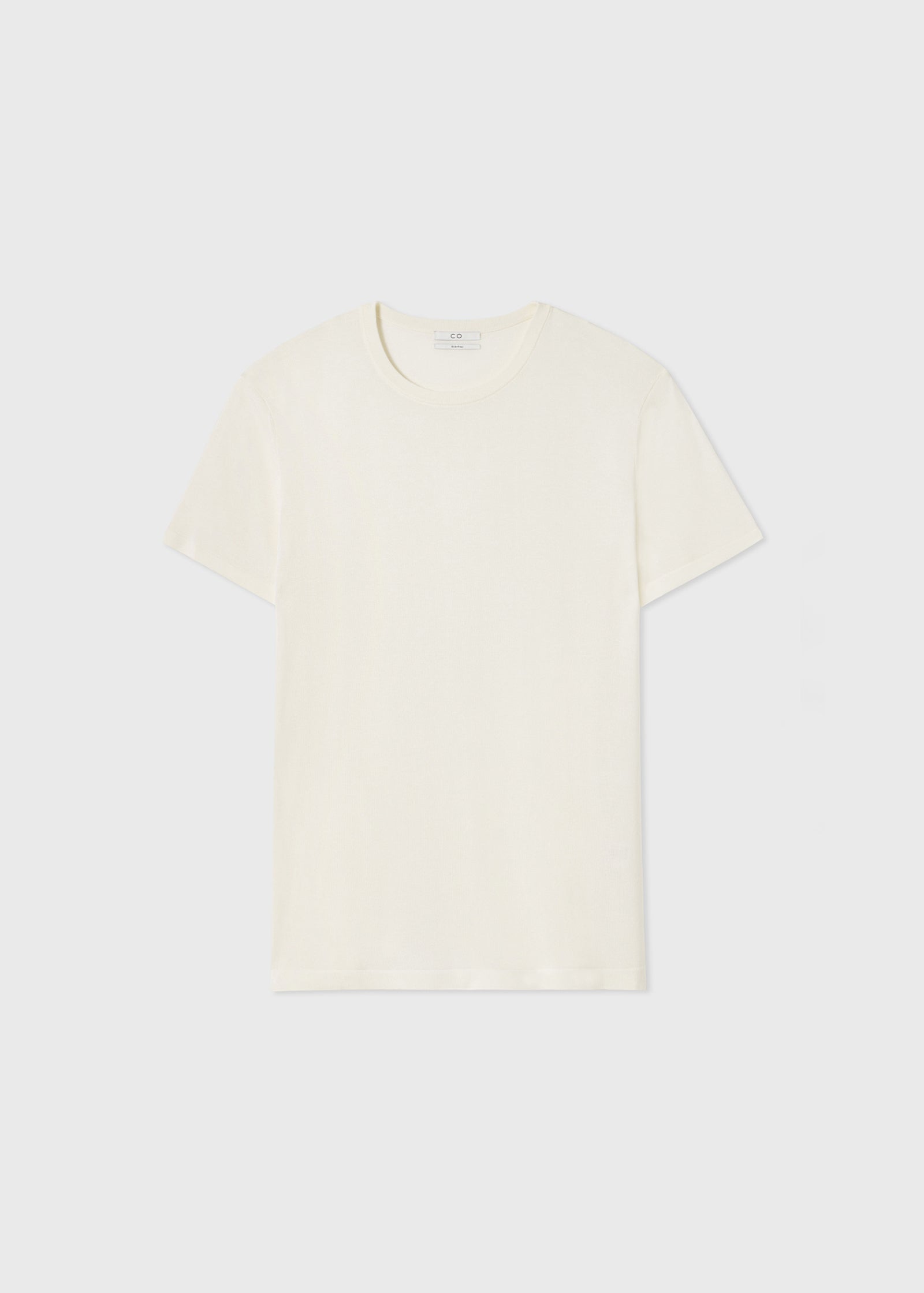 T-Shirt in Silk Knit - Ivory - CO Collections
