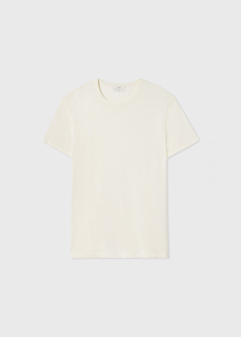 T-Shirt in Silk Knit - Ivory - CO