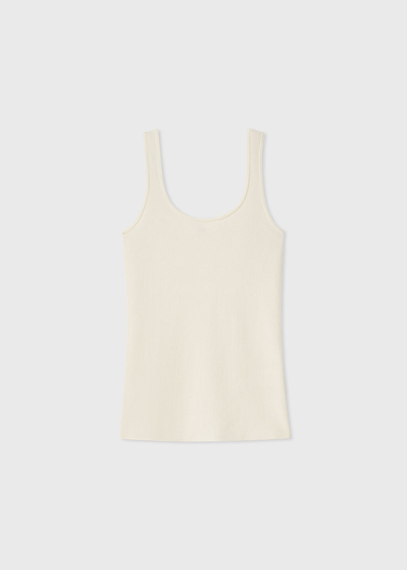 Sweater Tank in Fine Cashmere - Ivory - CO