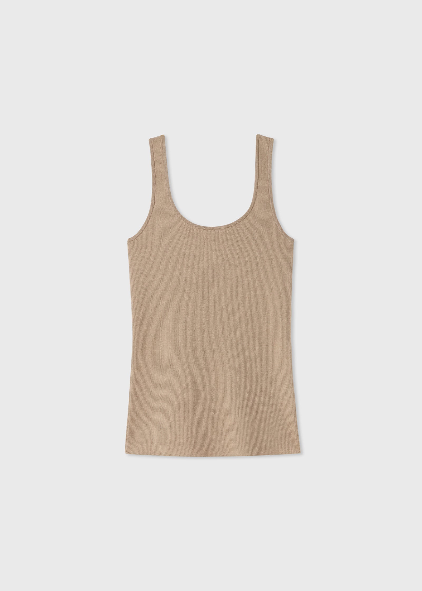 Sweater Tank in Fine Cashmere - Taupe - CO Collections