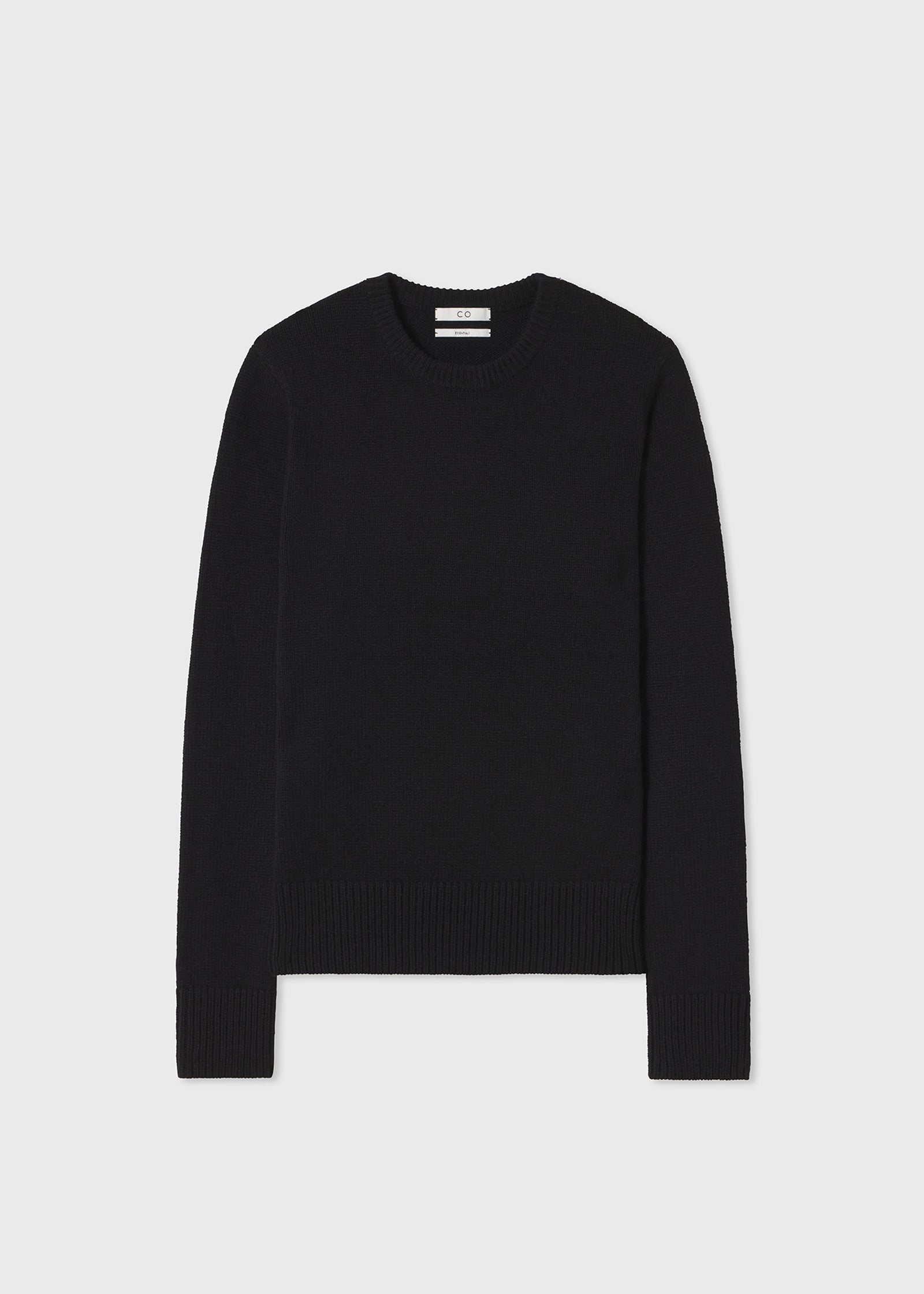 Classic Crew Neck in Cashmere - Black - CO Collections
