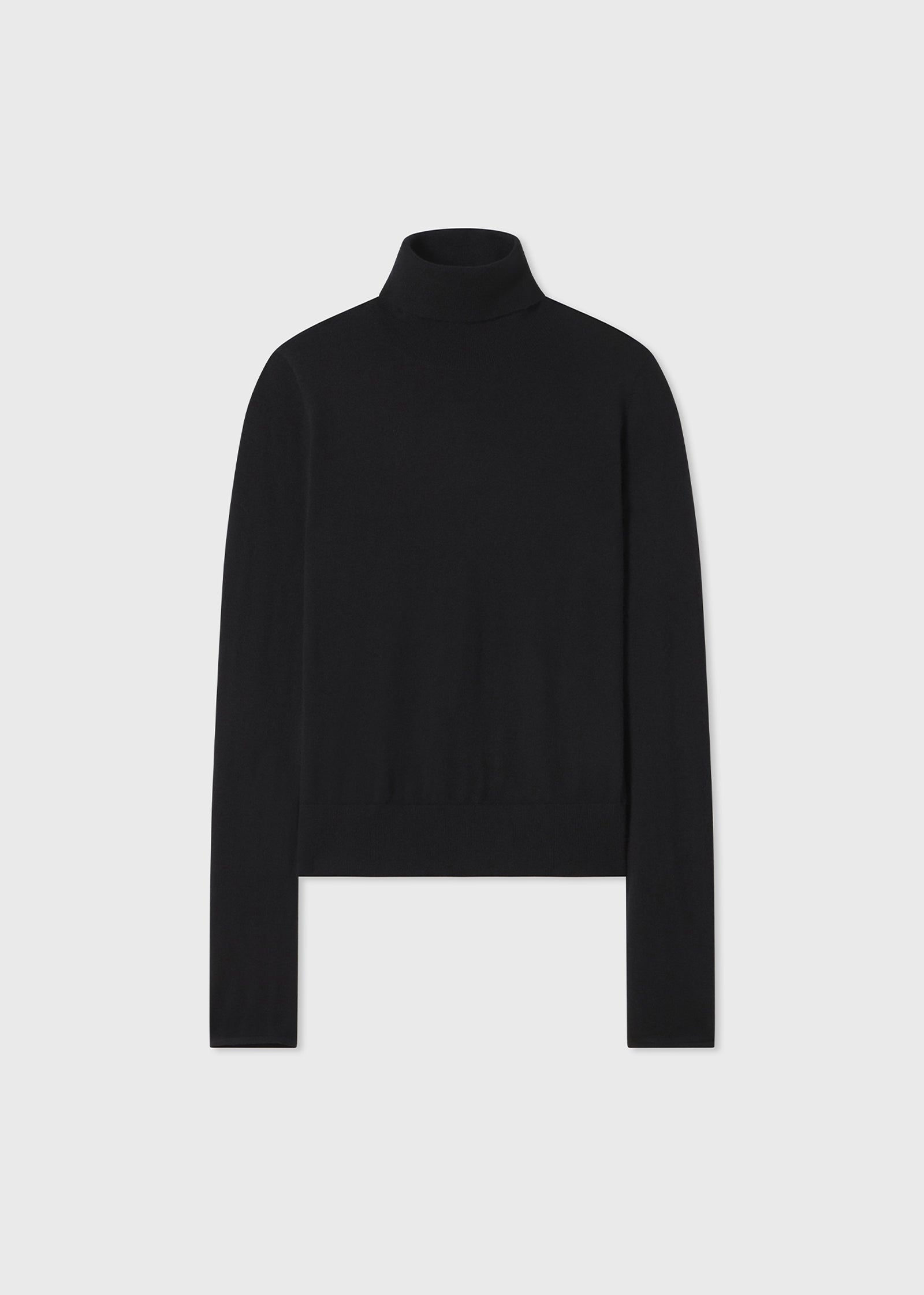 Fitted Turtleneck in Fine Cashmere - Black - CO Collections